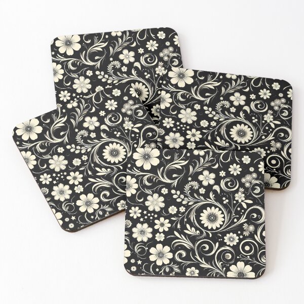 Item preview, Black Floral Pattern designed and sold by GraphicsClub.