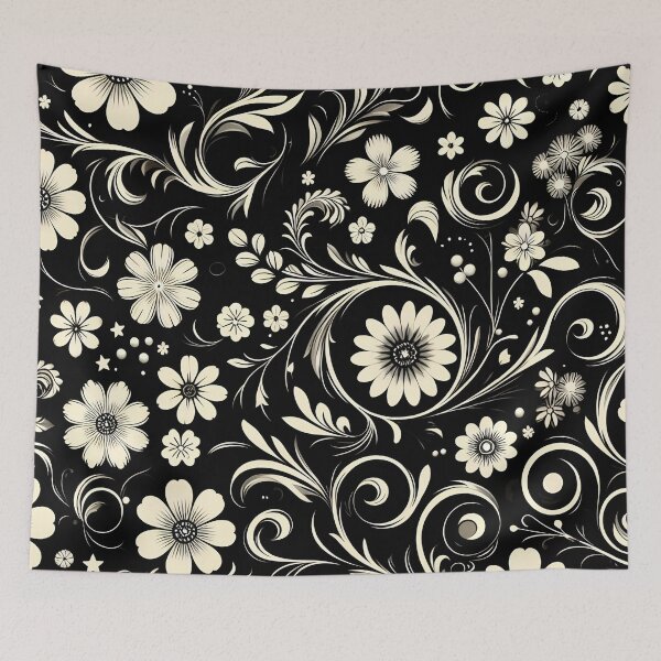 Item preview, Black Floral Pattern designed and sold by GraphicsClub.