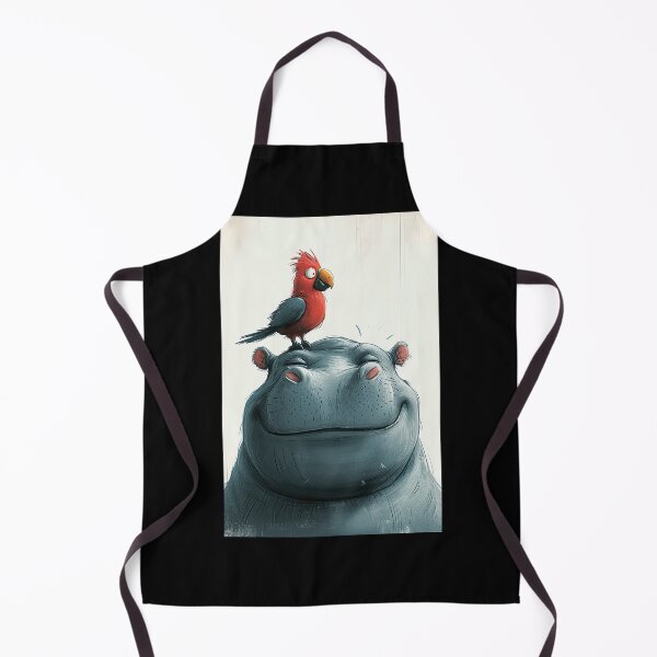Item preview, lindo hipopótamo y pájaro designed and sold by ururuty.