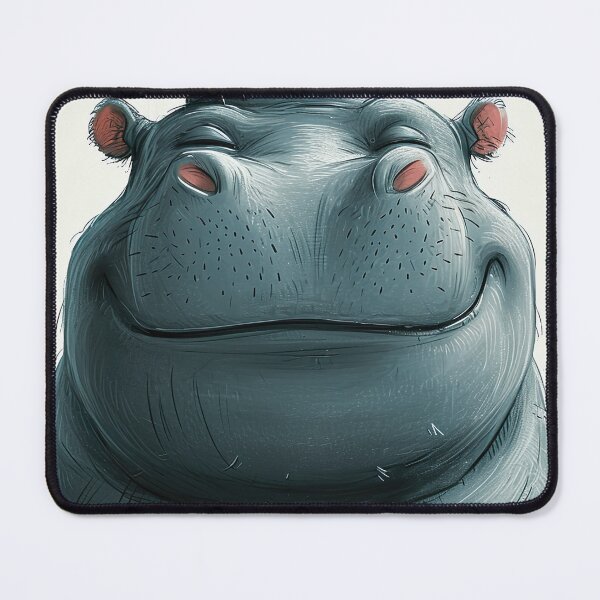 Item preview, cute hippo and bird designed and sold by ururuty.