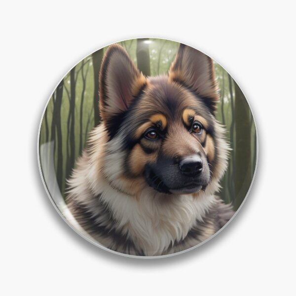 Item preview, German Shepherd in the woods designed and sold by Sch1Stickers.