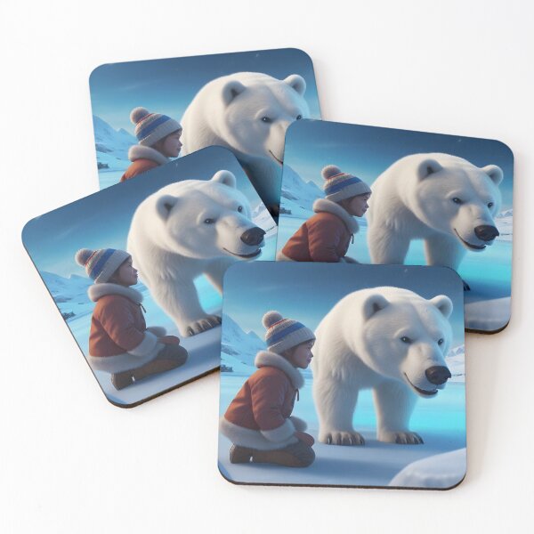 Item preview, Little girl with a polar bear in Antarctica designed and sold by Astralia.