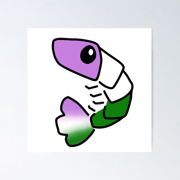 Item preview, Pride Flag Genderqueer Shrimp designed and sold by doodledont.