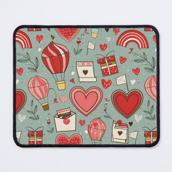 Item preview, Whimsical Valentine’s Adventure: Hearts, Balloons, and Rainbow Patterns designed and sold by creativekrish.