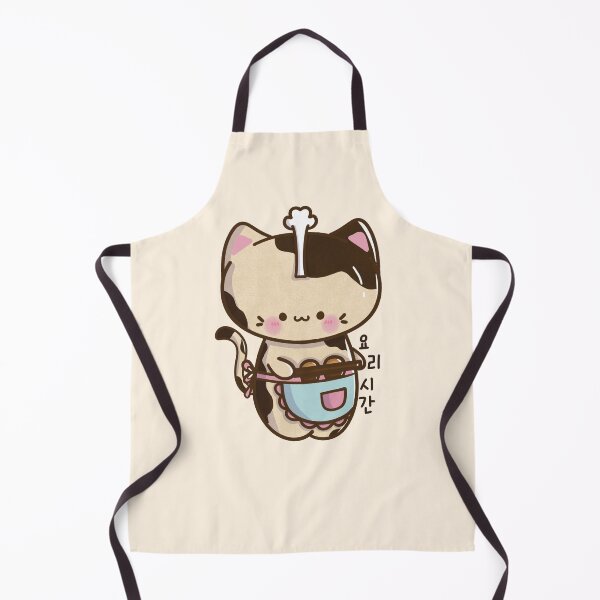 Item preview, Cute Cat Chef baking Cupcake - 요리 시간 in korean - Kawaii Baking Kitty designed and sold by Kimchi-style-.