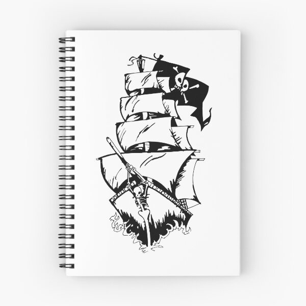 Item preview, Comic-Style Pirate Ship designed and sold by VintageBazaar.