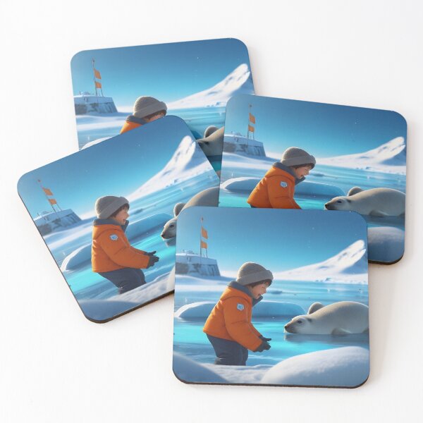 Item preview, Little boy with a seal in the arctic designed and sold by Astralia.