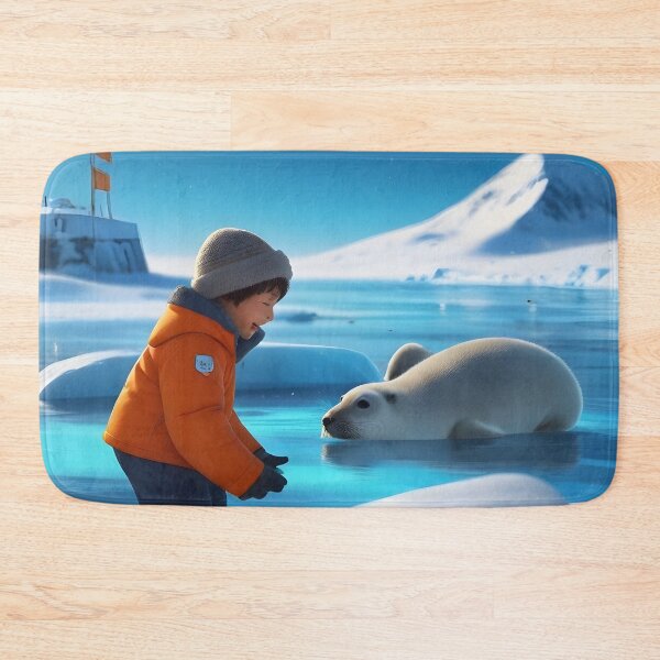 Item preview, Little boy with a seal in the arctic designed and sold by Astralia.
