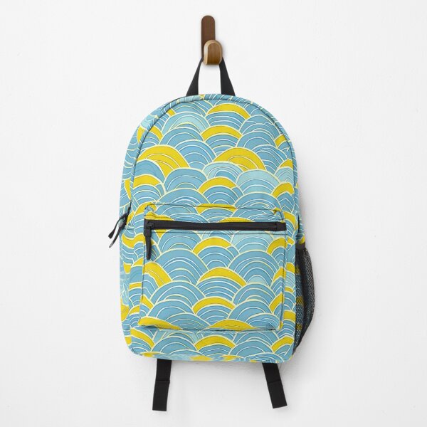 Item preview, Bright and Cheerful Blue and Yellow Waves designed and sold by Paisley Moment.