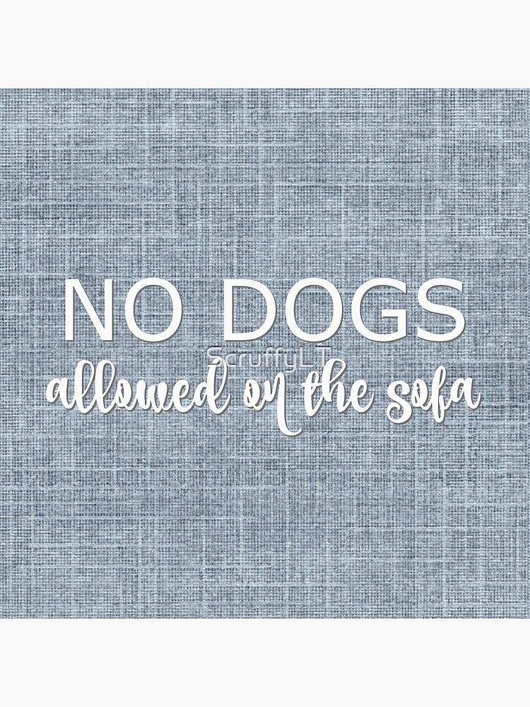 No Dogs Allowed on the Sofa by ScruffyLT