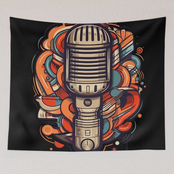 Item preview, Vintage Pop Microphone #2 designed and sold by Digital Media Buzz Content.