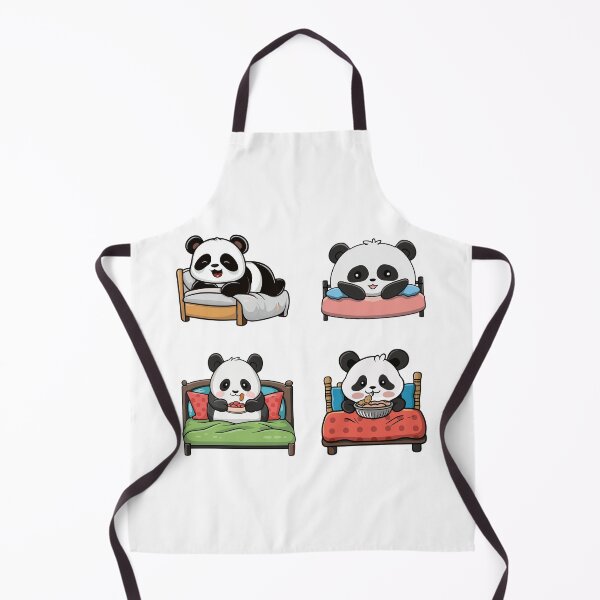 Item preview, Set of four cute pandas in bed designed and sold by DREAMINGROOSTER.