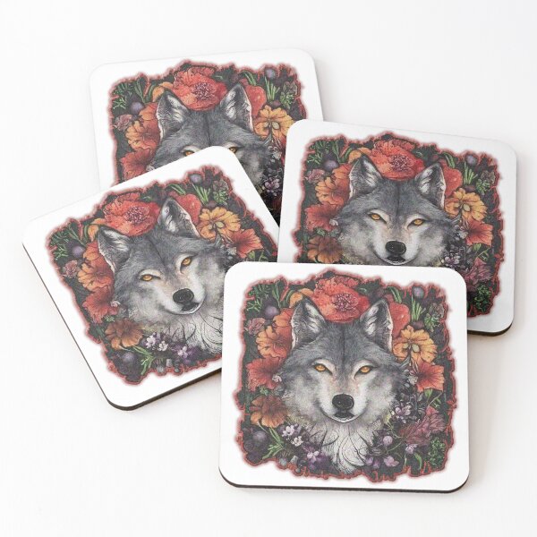 Item preview, gran cabeza de lobo floral designed and sold by jnsmerchstore.