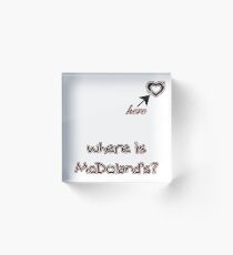 MCDONALD'S Acrylic Block