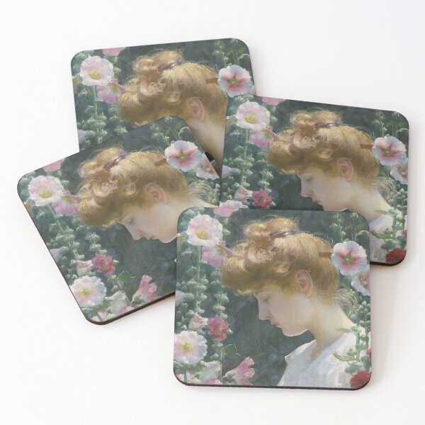 Item preview, Charles Curran, Hollyhocks and Sunlight, American Impressionist Artist designed and sold by Jaydee001.