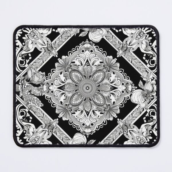Item preview, Black and white kaleidoscope print designed and sold by PrettyPinkSkies.