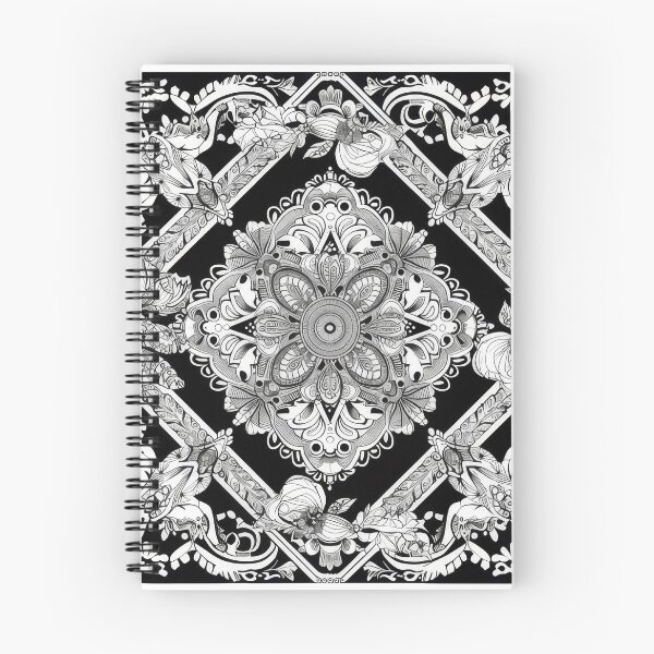 Item preview, Black and white kaleidoscope print designed and sold by PrettyPinkSkies.