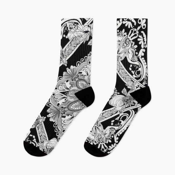Item preview, Black and white kaleidoscope print designed and sold by PrettyPinkSkies.