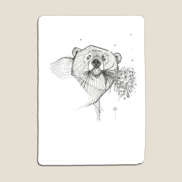 bear flowers Magnet