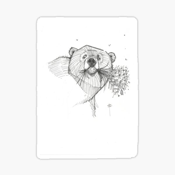 bear flowers Sticker