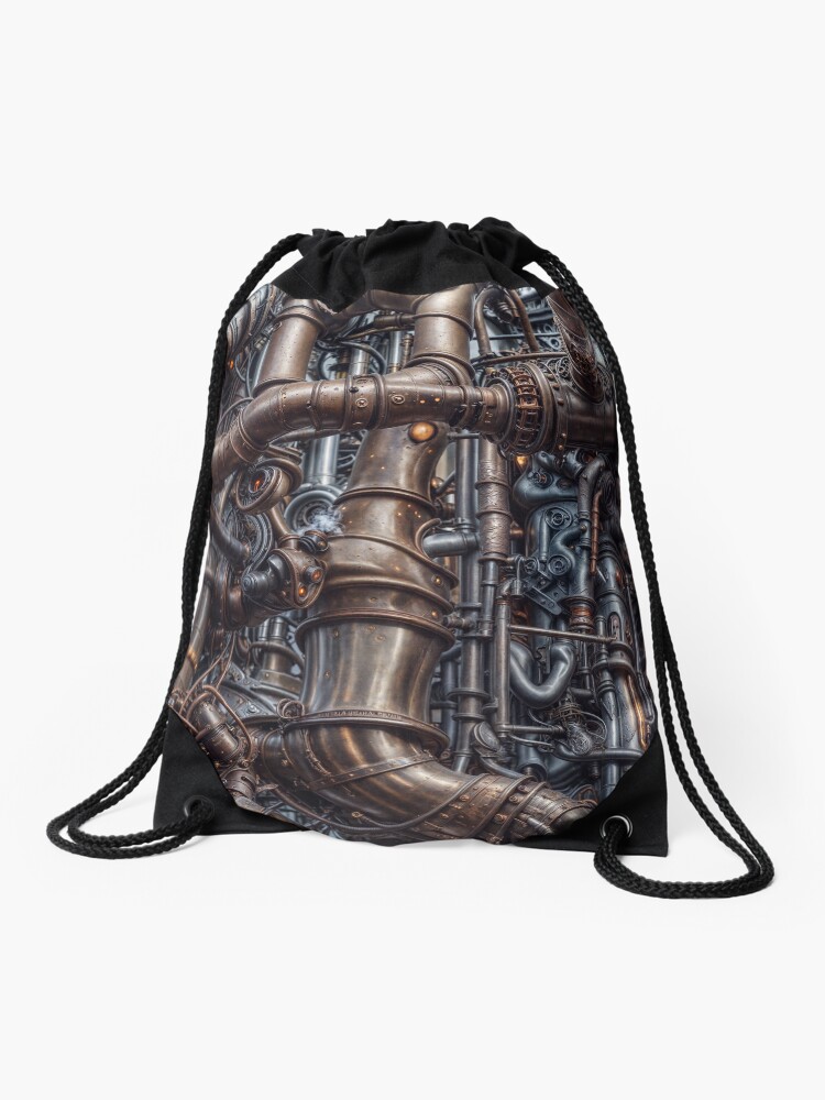 Aperçu 1 sur 3. Sac à cordon avec l'œuvre Steampunk 21 créée et vendue par oduchossoir.