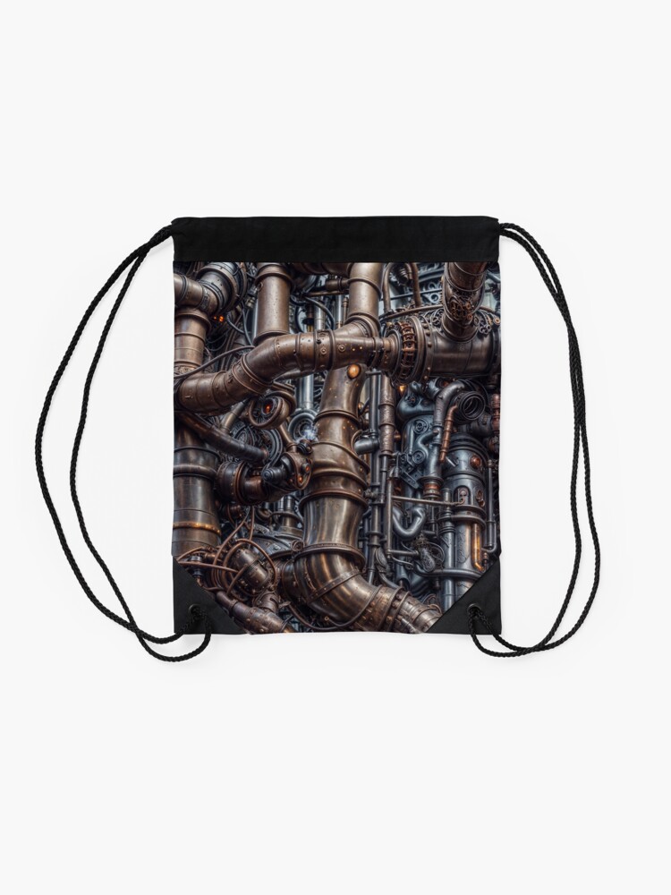 Aperçu 2 sur 3. Sac à cordon avec l'œuvre Steampunk 21 créée et vendue par oduchossoir.