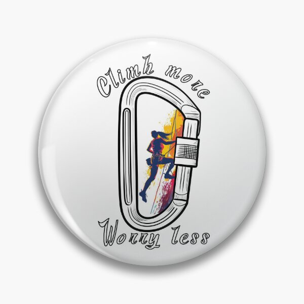 Item preview, Climb More Worry Less - Hiking Carabiner designed and sold by strokli.