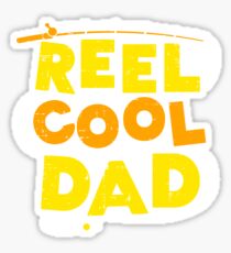 Reel Cool Dad fishermen Sticker