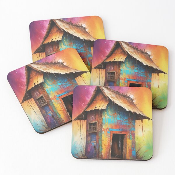 Item preview, Rural living acrylic colorful artwork print design  designed and sold by Anshu3813.