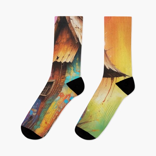 Item preview, Rural living acrylic colorful artwork print design  designed and sold by Anshu3813.