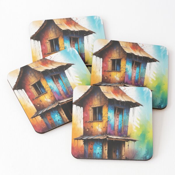 Item preview, Rural living acrylic colorful artwork print design  designed and sold by Anshu3813.