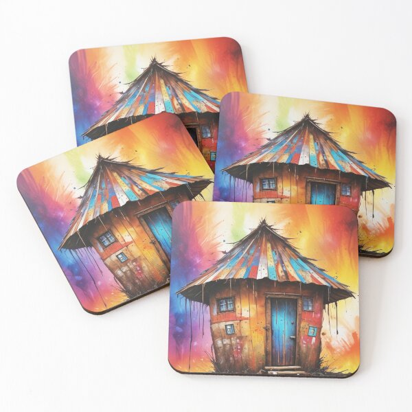 Item preview, Rural living acrylic colorful artwork print design  designed and sold by Anshu3813.