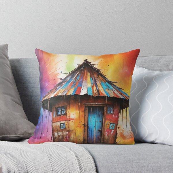 Item preview, Rural living acrylic colorful artwork print design  designed and sold by Anshu3813.