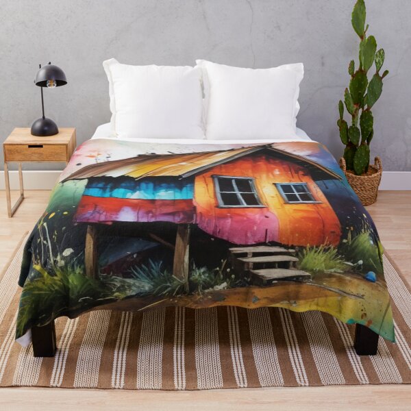 Item preview, Rural living acrylic colorful artwork print design designed and sold by Anshu3813.
