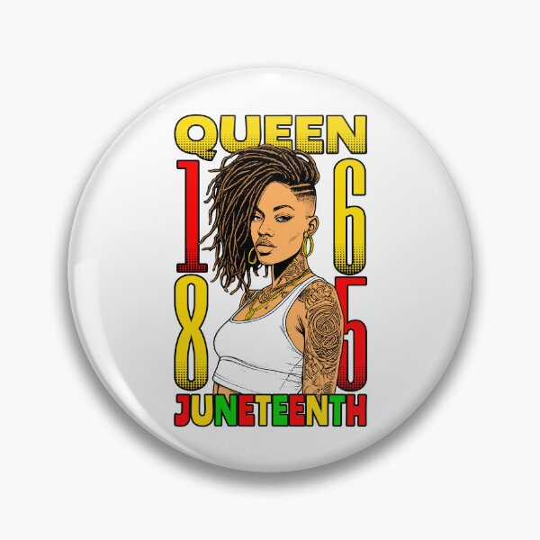Item preview, Juneteenth Black Queen Tattooed Inked Loc’d Hair Girl 1865 designed and sold by GrandeDuc.