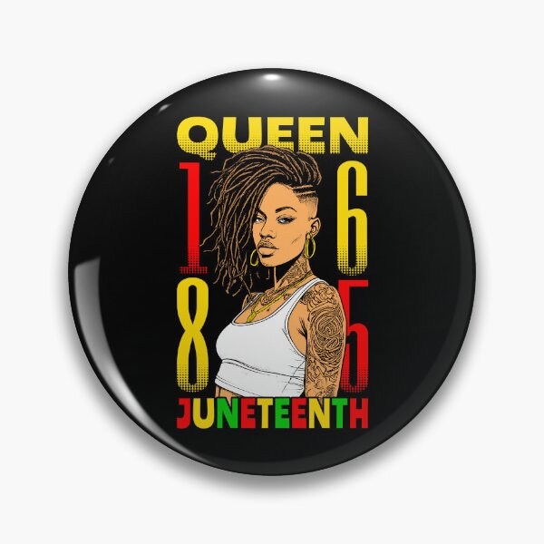 Item preview, Juneteenth Black Queen Tattooed Inked Loc’d Hair Girl 1865 designed and sold by GrandeDuc.