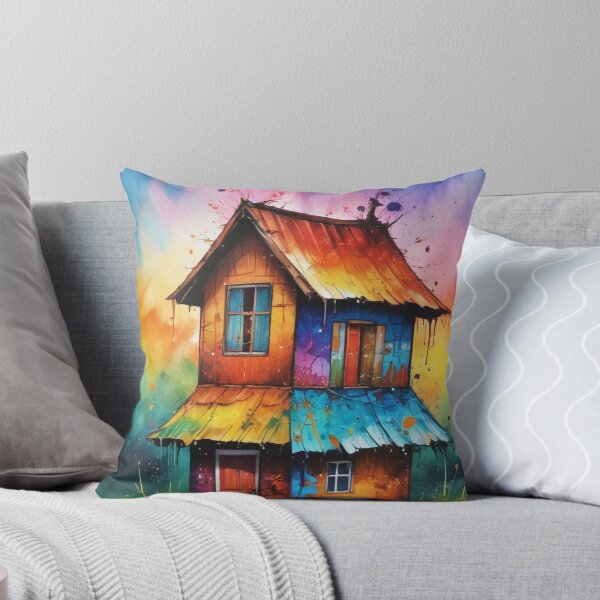 Item preview, Rural living acrylic colorful artwork print design  designed and sold by Anshu3813.