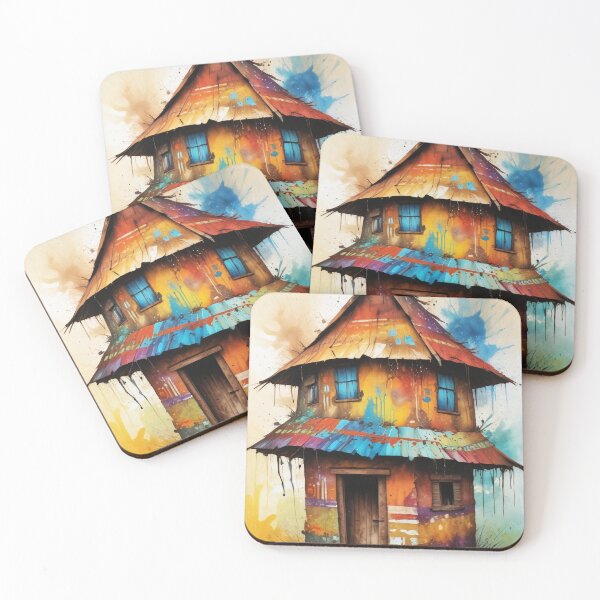Item preview, Rural living acrylic colorful artwork print design  designed and sold by Anshu3813.