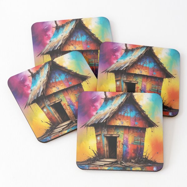 Item preview, Rural living acrylic colorful artwork print design  designed and sold by Anshu3813.