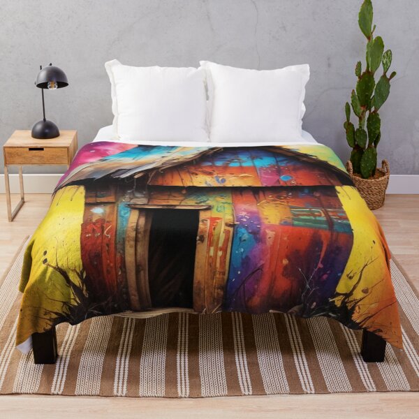 Item preview, Rural living acrylic colorful artwork print design designed and sold by Anshu3813.