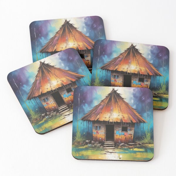 Item preview, Rural living acrylic colorful artwork print design  designed and sold by Anshu3813.
