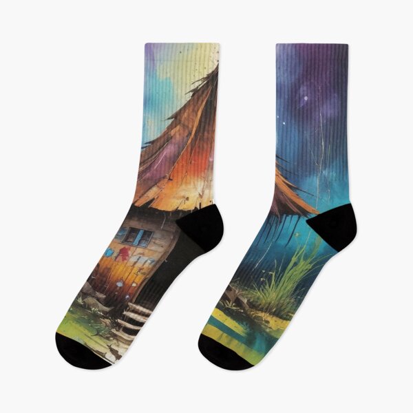 Item preview, Rural living acrylic colorful artwork print design  designed and sold by Anshu3813.