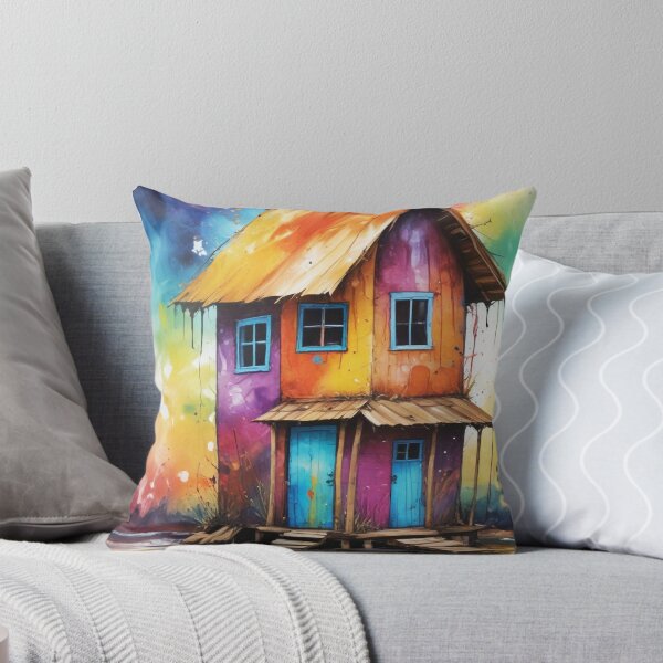 Item preview, Rural living acrylic colorful artwork print design  designed and sold by Anshu3813.