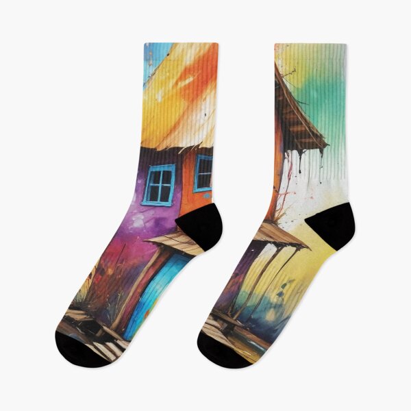 Item preview, Rural living acrylic colorful artwork print design  designed and sold by Anshu3813.