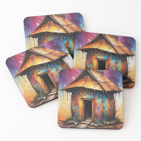 Item preview, Rural living acrylic colorful artwork print design  designed and sold by Anshu3813.