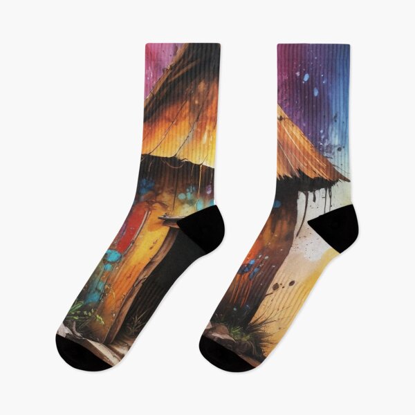 Item preview, Rural living acrylic colorful artwork print design  designed and sold by Anshu3813.