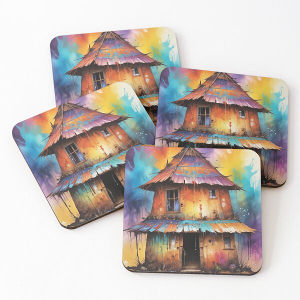 Item preview, Rural living acrylic colorful artwork print design  designed and sold by Anshu3813.