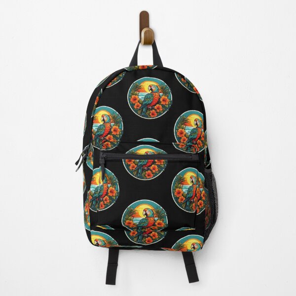 Item preview, Exotic Parrot on a Hawaiian Beach with Orchids designed and sold by NautiChic.