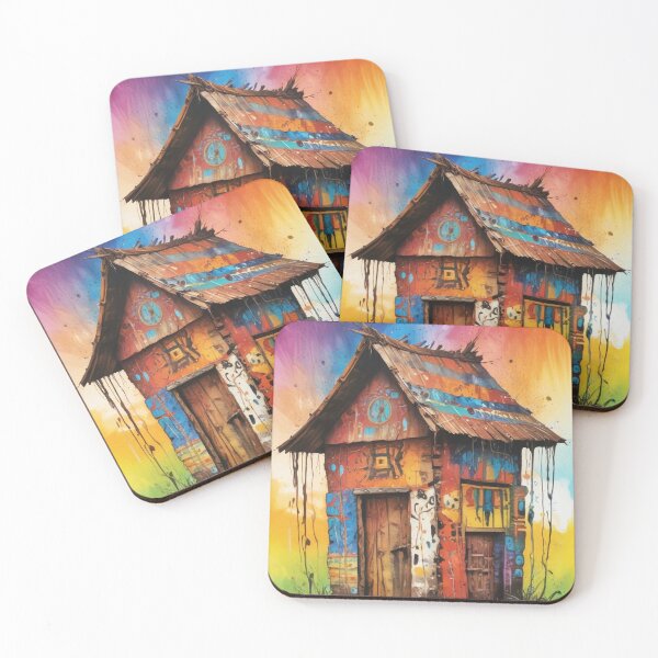 Item preview, Rural living acrylic colorful artwork print design  designed and sold by Anshu3813.