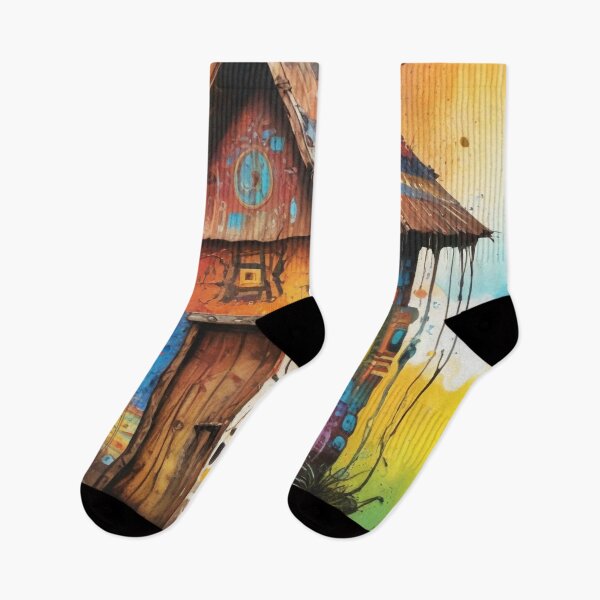 Item preview, Rural living acrylic colorful artwork print design  designed and sold by Anshu3813.